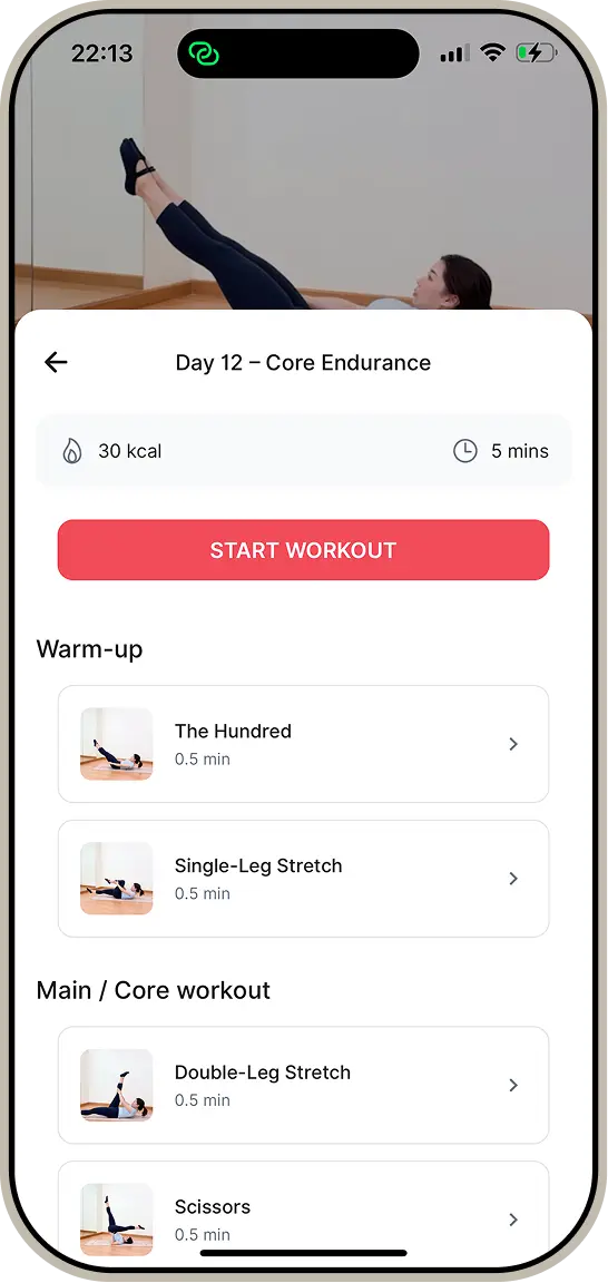 Mobile screen showing a personalised plan